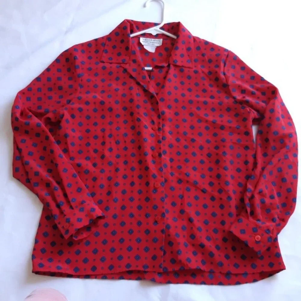 Vintage Haberdashery By Leslie Fay Sportswear Women Button Down Medium Petite 12 - Picture 5 of 12